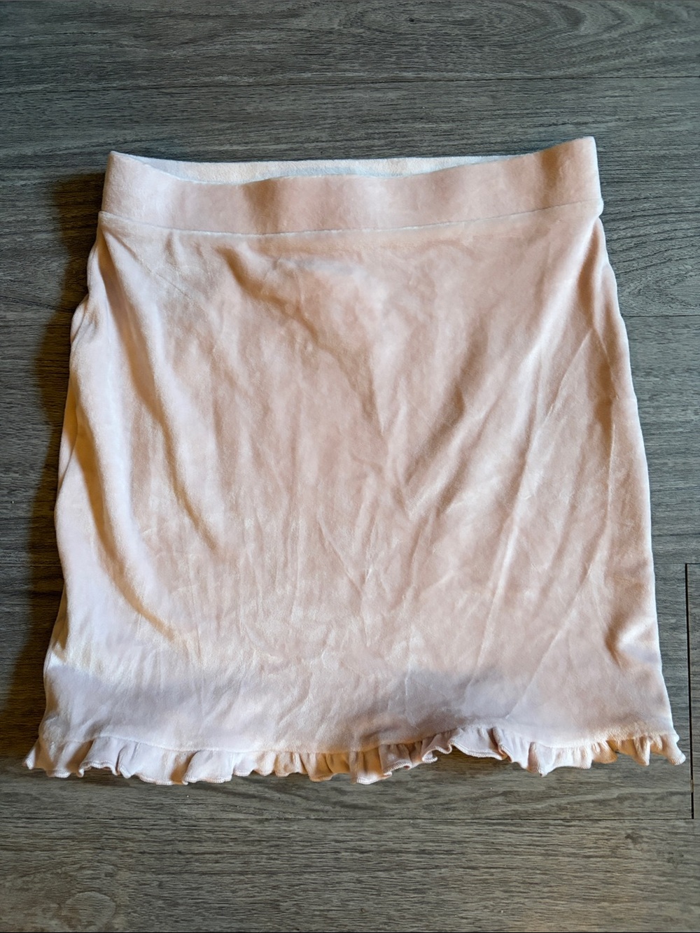 Altar'd State Pale Pink Ruffle-Hem Mini Skirt